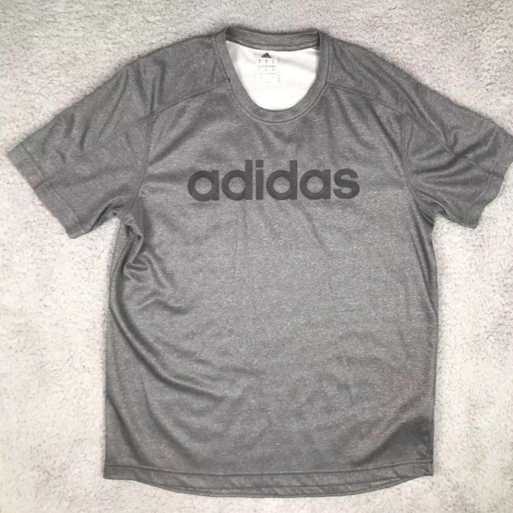 Adidas ClimaLite Edition * Full Spell out Short Sleeve Athletic Tee * Size XLT